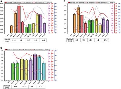 Temporal changes in the levels of virus and betasatellite DNA in B. tabaci feeding on CLCuD affected cotton during the growing season